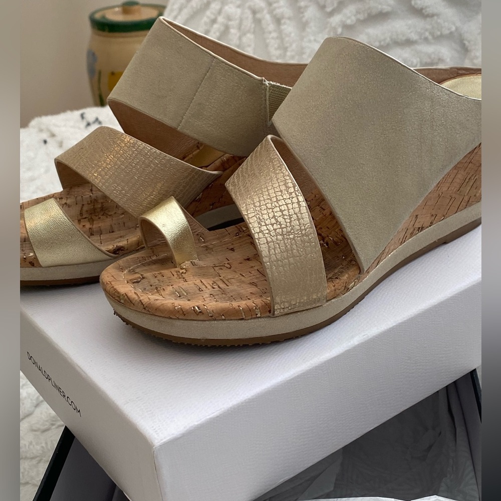 Gold Wedge Sandal